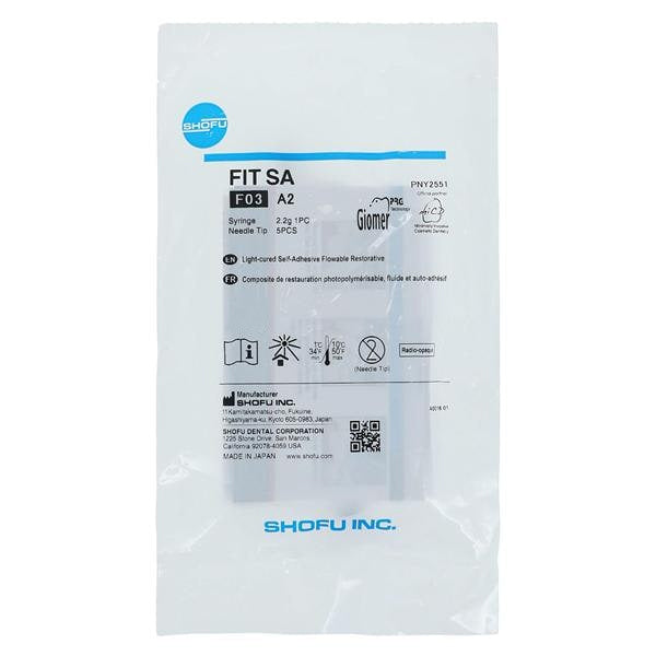 Shofu Dental Y2551 FIT Self-Adhesive Flowable Composite Syringe F03 A2 2.2 Gm Shofu Dental Y2551 FIT Self-Adhesive Flowable Composite Syringe F03 A2 2.2 Gm